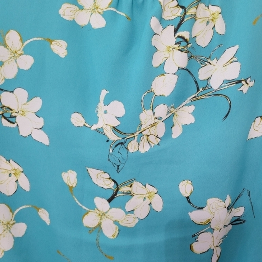 Women's Sz M & MP Office Blouse Top Bundle Floral Novelty Print Loft Crown & Ivy - Picture 11 of 16